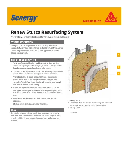 First-page preview of Renew Stucco Resurfacing System