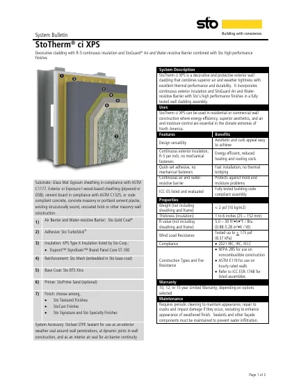First-page preview of StoTherm® ci XPS
