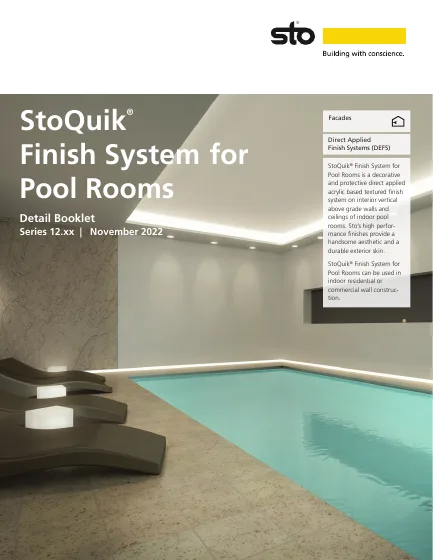 First-page preview of StoQuik® Finish System for Pool Rooms