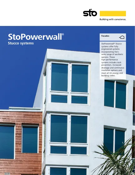 First-page preview of StoPowerwall® Stucco Systems